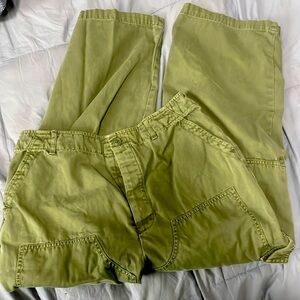 Olive green, cargo pants